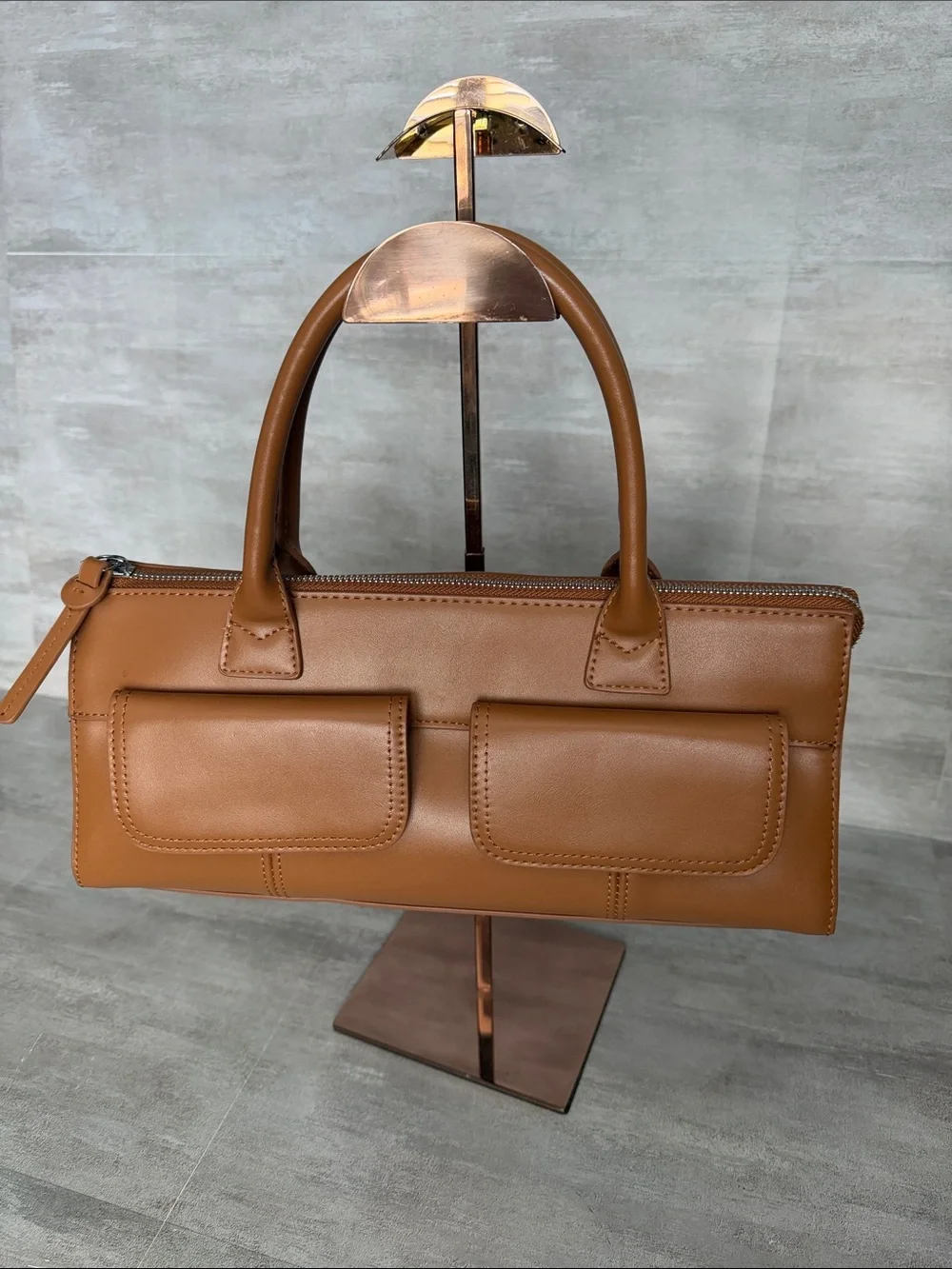 Rachel Zoe - east west Top-Handle Bag with Front Flap Pockets - Picture 2 of 12